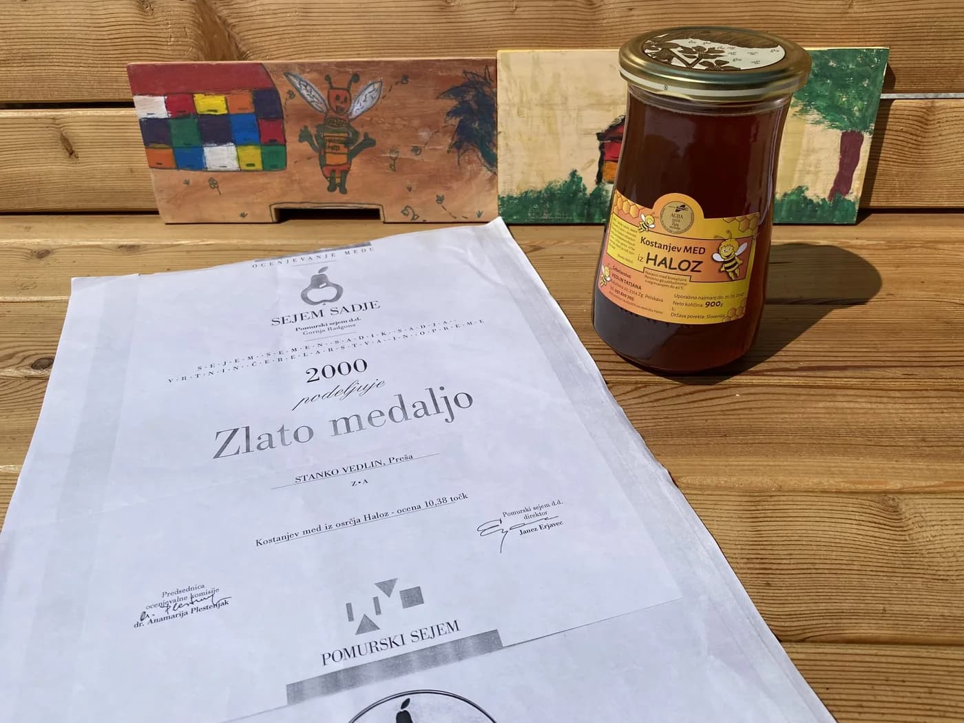 Diploma iz leta 2000: Kostanjev med zlato priznanje