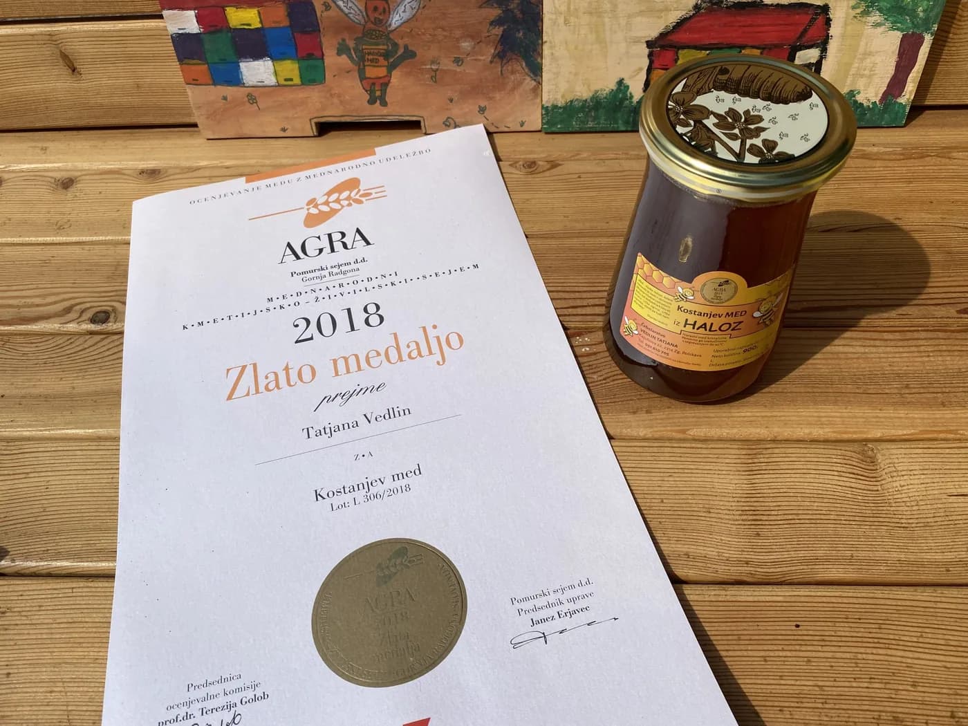 Diploma iz leta 2018: Kostanjev med zlato priznanje